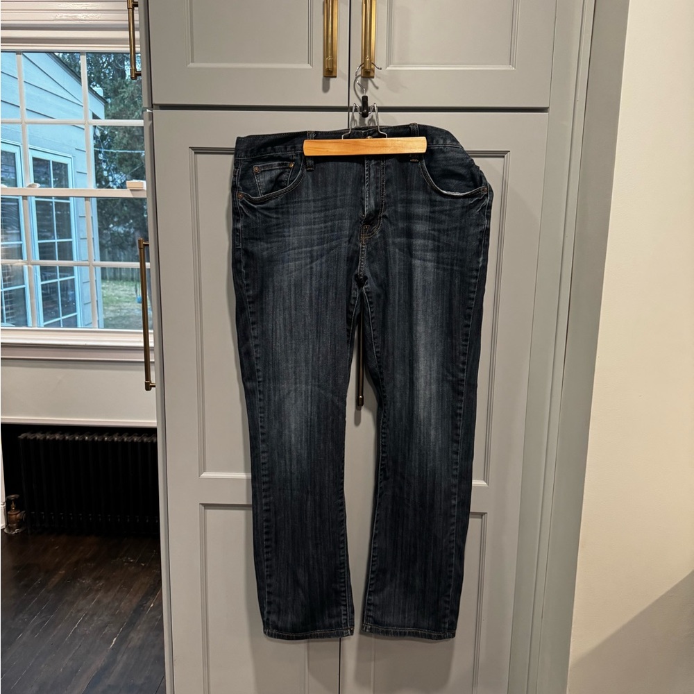 Lucky Brand Men's Deep Indigo Straight Jeans 36x31